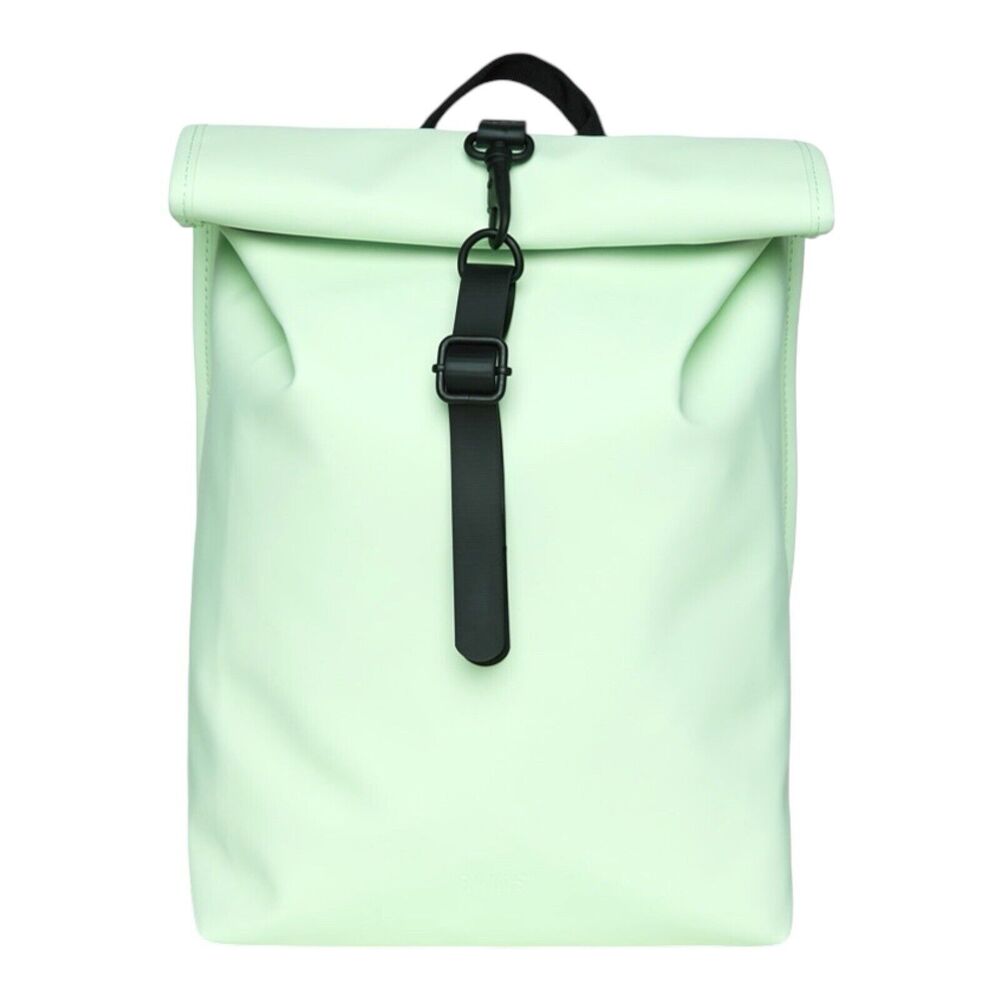 RAINS Backpack Rolltop Rucksack Mini Mineral Hike Waterproof Mint Green Gorpcore